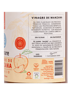 Vinagre de Manzana Orgánico 500 mL